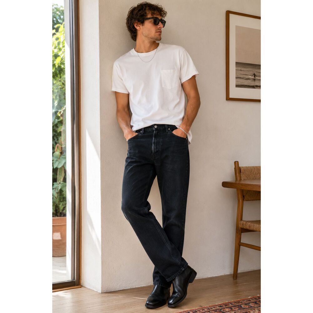 Corridor New York Black Made in Italy Jeans Pants Trousers  Mens Size 30